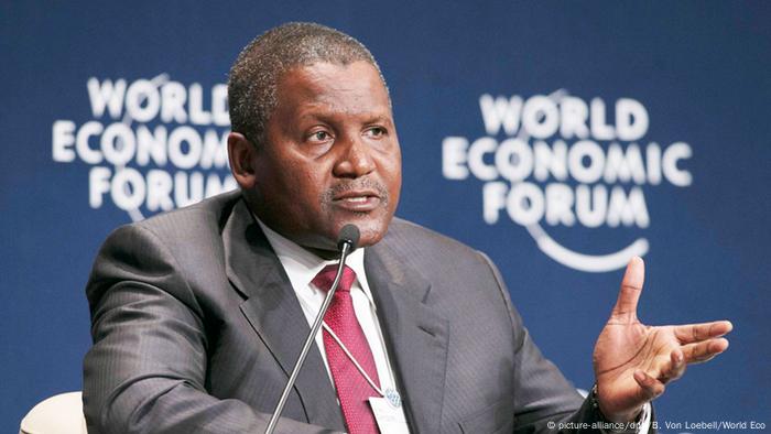 Aliko Dangote auf dem Weltwirtschaftsforum in Davos. Foto: EPA/BENEDIKT VON LOEBELL