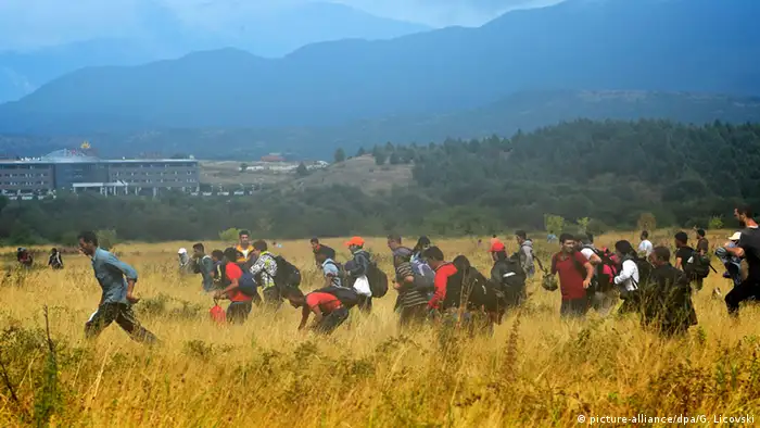 Flüchtlinge Mazedonien Griechenland Grenze