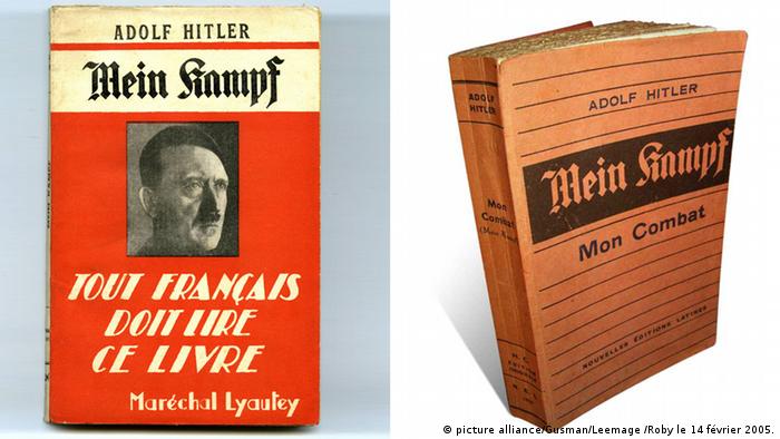 Kombibild Buchcover Adolf Hitler Mein Kampf französisch