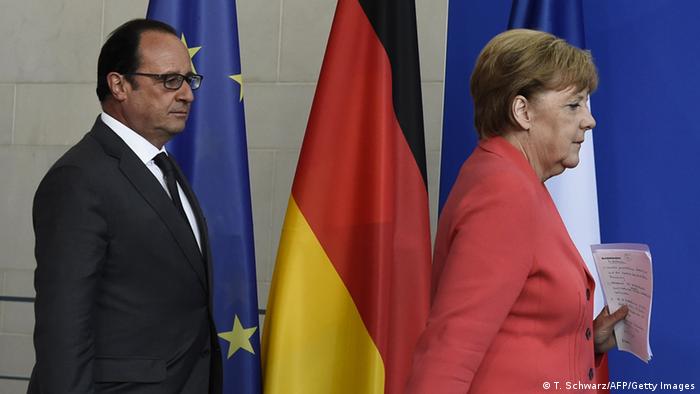 Deutschland Francois Hollande und Angela Merkel PK in Berlin