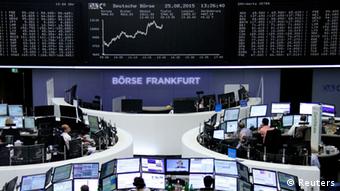 Deutsche Börse's trading floor at the Frankfurt Stock Exchange