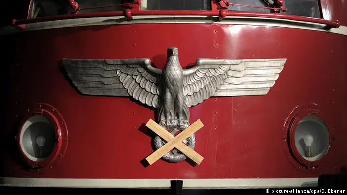 Reichsbahn train with Reich and Nazi symbols