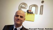 20.1.2015 *** FILE - In this Tuesday, Jan. 20, 2015 file photo, Italian energy giant Eni CEO Claudio Descalzi poses for a photo prior to the start of a conference, in Rome. The Italian energy company Eni says it has discovered a supergiant natural gas field off Egypt. A company statement on Sunday, Aug. 30, 2015 is calling it the largest-ever found in the Mediterranean Sea. (AP Photo/Andrew Medichini, File)