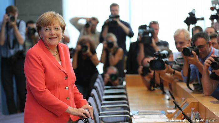 Angela Merkel at the press conference, 31.08.2015