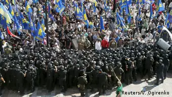 Ukraine Kiew Auseinandersetzungen an der Werchowna Rada
