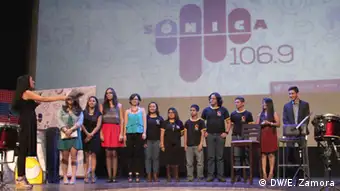 Celebrating the launch of Sónica 106.9 in late August (photo: Edgar Zamora).