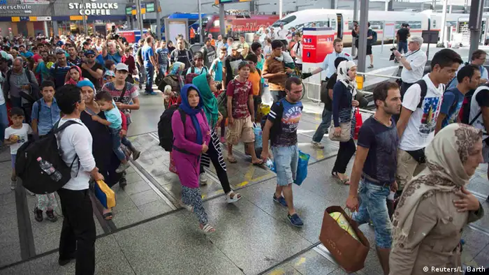 Deutschland Flüchtlinge München Hauptbahnhof