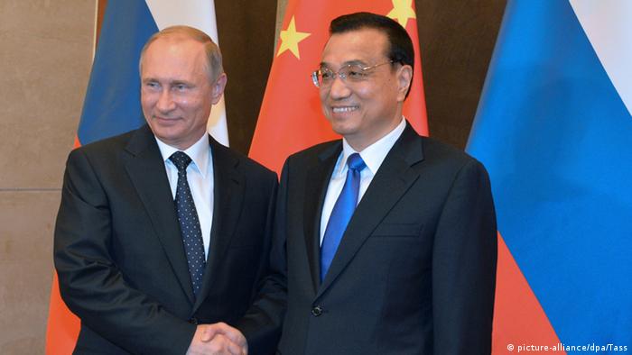 China Russland Putin mit Li in Peking
