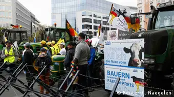 EU Proteste der Bauern wegen dem Milchpreis in Brüssel