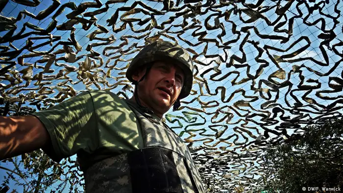 Ukraine Soldaten an der Front bei Donezk
