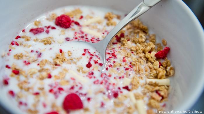 Müsli Milch Cerialien Hafer Getreide Früchte Frühstück Bildergalerie Deutschland EINSCHRÄNKUNG (picture-alliance/dpa/Ole Spata)