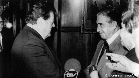 Deutschland Chile Franz Josef Strauss bei Pinochet