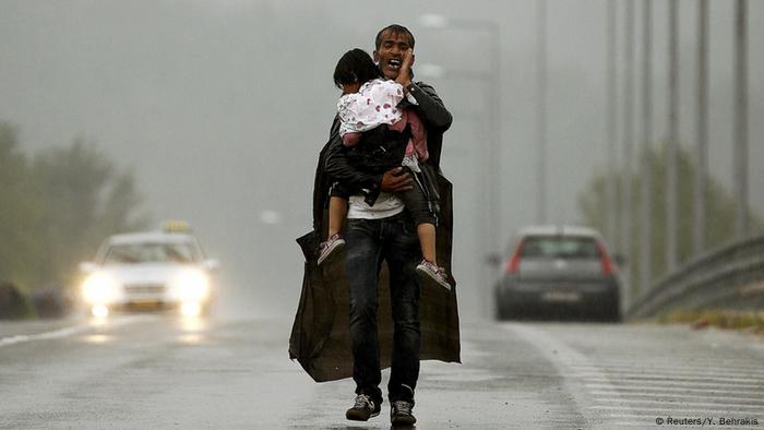 Refugees in Idomeni 