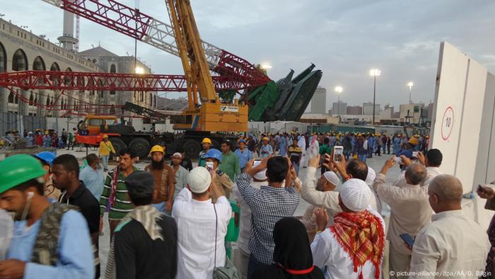 Saudi Arabien Mekka Kran Unfall