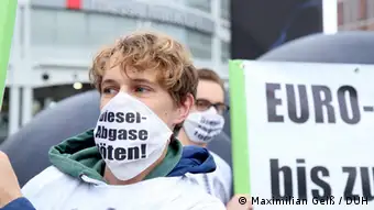 Deutsche Umwelthilfe protestiert vor der IAA gegen Luftverschmutzung