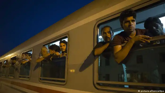 Zug mit Flüchtlingen in Kroatien