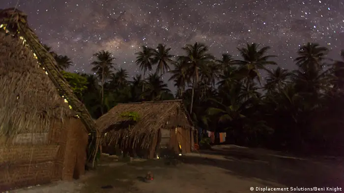 Traditional huts on Ontong Java with starry night sky (Photo: Beni Knight)