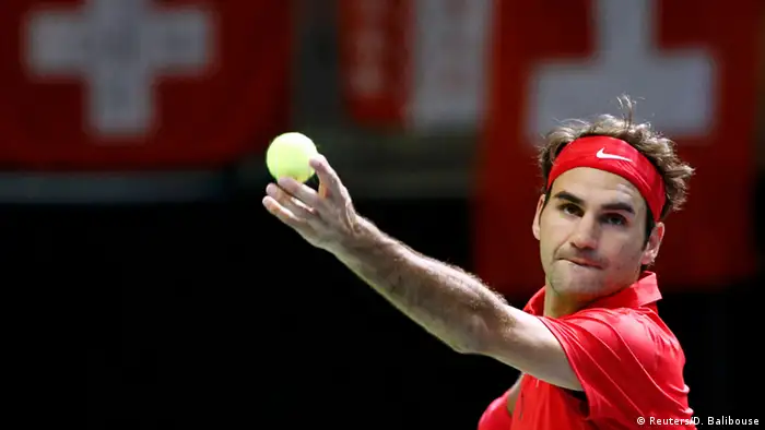 Schweiz Tennis Davis Cup - Roger Federer