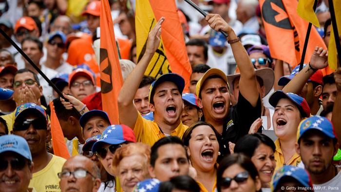 Manifestación de la oposición.