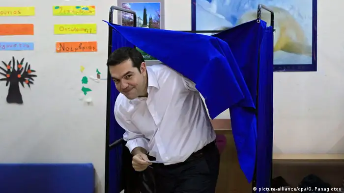 Griechenland Athen Wahlen Wahllokal Tsipras