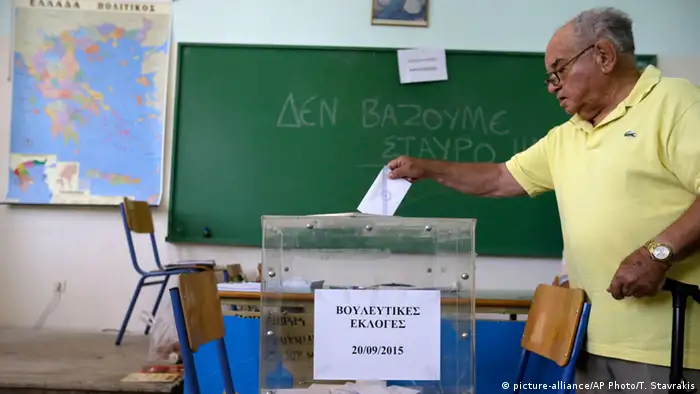 Griechenland Athen Wahlen Wahllokal