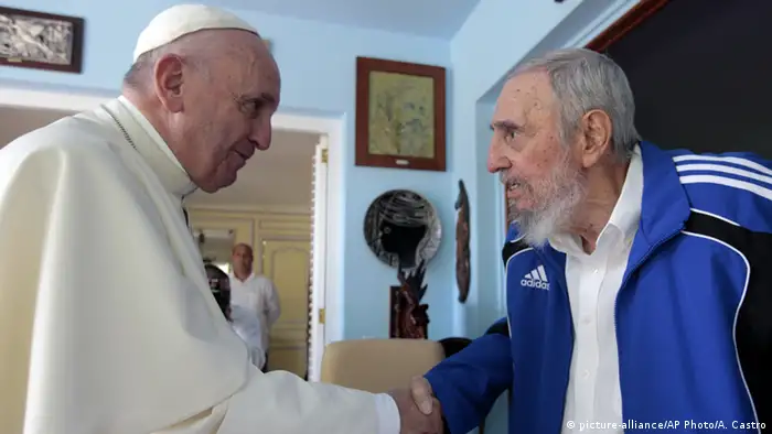 Kuba Havanna Papst Franziskus und Fidel Castro