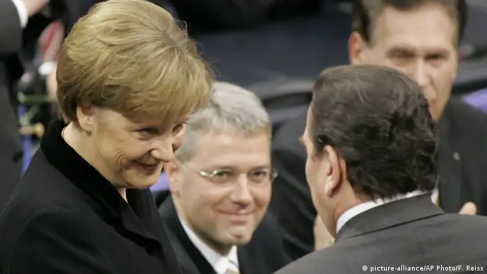 Angela Merkel und Gerhard Schröder