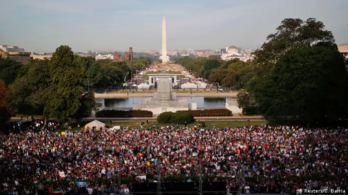 Washington Capitol Hill Papstbesuch Menschenmenge