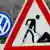 Logotip VW-a i znak za gradilište