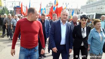 Moldau Chisenau Demonstration Opposition Protest Igor Dodon