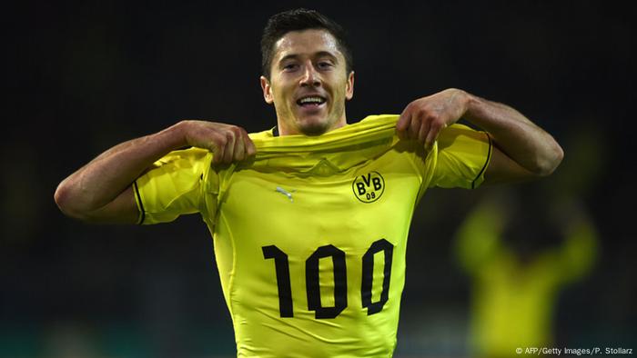 Fußball Dortmund Robert Lewandowski 100
