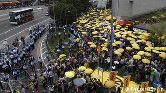 Hongkong Jahrestag Proteste