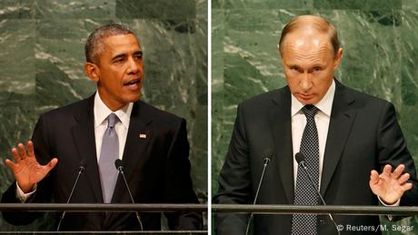 Bildkombo UN Generalversammlung Russland USA Wladimir Putin Barack Obama 