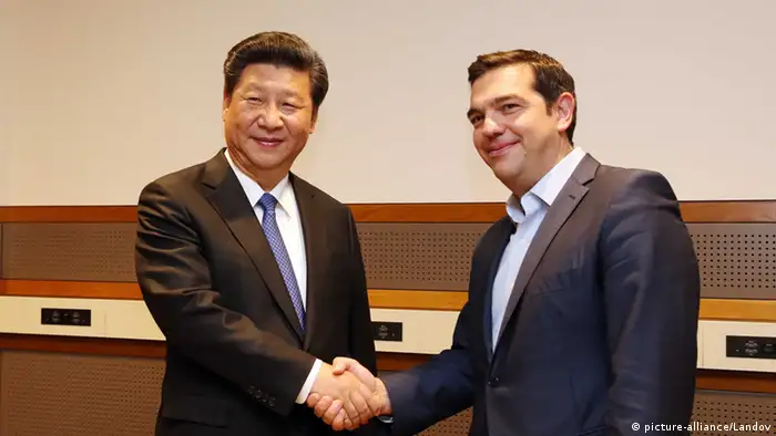 UN Griechenland China Alexis Tsipras mit Xi Jinping
