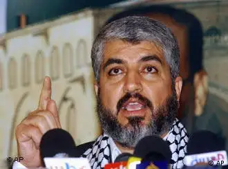 哈马斯政治领袖马沙勒发表讲话