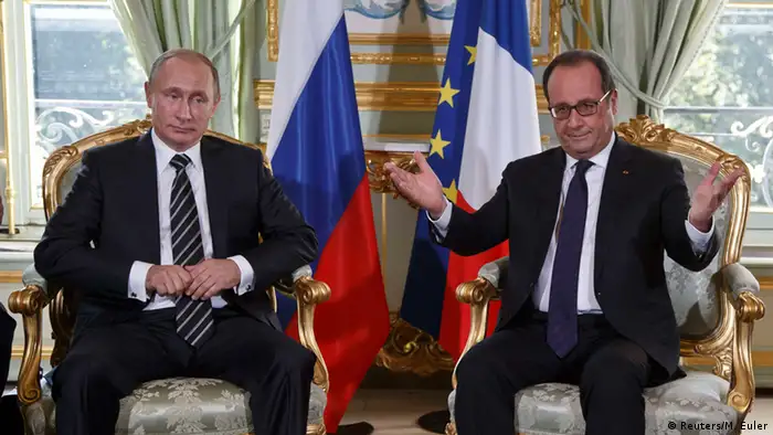 Putin und Hollande in Paris