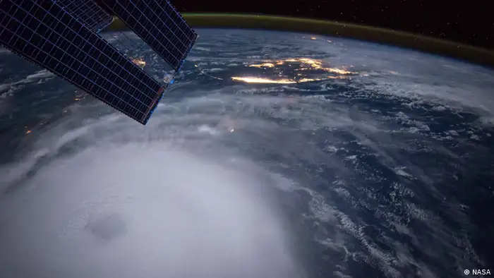 Blick von ISS Hurricane Joaquin Atlantik