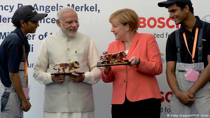 Indien Angela Merkel & Narendra Modi