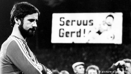 Gerd Müller at his testimonial match in 1983