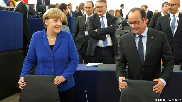 Merkel Und Hollande Gemeinsam Fur Fluchtlinge Europa Dw 07 10 2015