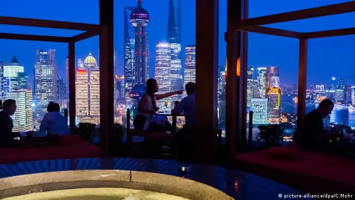 Skyline von Pudong Shanghai China 