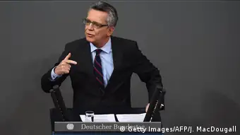 Deutschland Bundestag Thomas de Maiziere