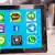 Tablet with Chat icons