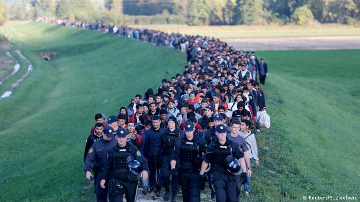 Slowenien Kroatien Flüchtlinge an der Grenze