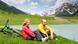 Radfahrer Pause Berge See Radfahrer Pause Berge See