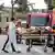 Frankreich Unfall bei Bordeaux Rettungswagen