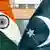 Flagge Pakistan und Indien