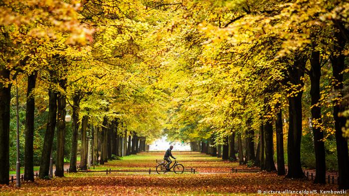 Herbst Fahrradfahren