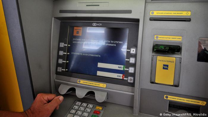 Griechenland Geldautomat außer Betrieb