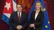 El canciller cubano, Bruno Rodríguez, y la jefa de la diplomacia comunitaria, Federica Mogherini, durante su encuentro de abril de 2015. El canciller cubano, Bruno Rodríguez, y la jefa de la diplomacia comunitaria, Federica Mogherini, durante su encuentro de abril de 2015.